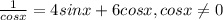 \frac{1}{cosx}=4sinx+6cosx, cosx \neq 0