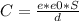 C= \frac{e*e0*S}{d}