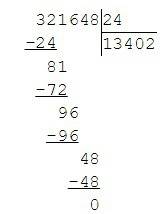 47664: 72= 94 ·57= 12882: 19= 1809·563= 321648: 24= 4001·437= писать в столбик