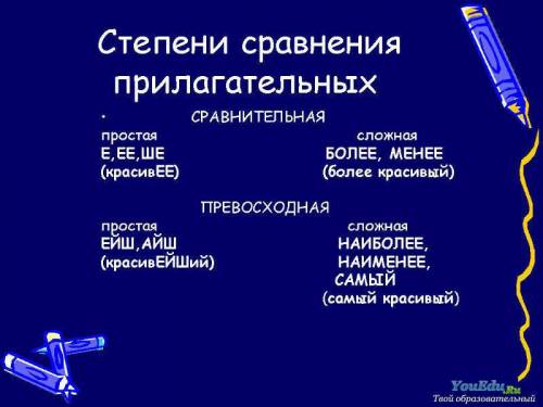 Суффиксы айш ейш добавляются к основе прилагательного в (превосходной сравнительной положительной) с