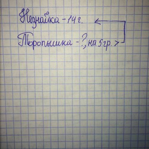 Незнайка принёс из леса 14 грибов а торопыжка на 5 грибов больше. сколько грибов принёс торопыжка ка