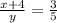 \frac{x+4}{y}=\frac{3}{5}