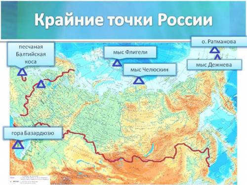 Описание россии по плану: 1. положение на материке. 2. крайние точки (материковые и остравные). 3. п