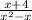 \frac{x+4}{x^{2}-x}