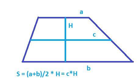 Найдите площадь трапеции по основаниям а,b и высоте h 1. а=0.2м.б=3.5м.н=1.4м. 2.а=7см.б=3см.н=5см