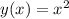 y(x)=x^2