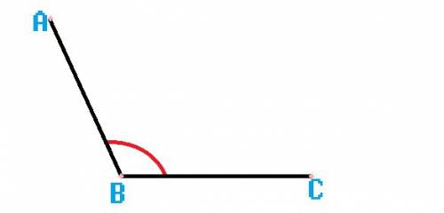 Начертите не развёрнутый угол отметьти точки а в с