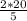 \frac{2*20}{5}