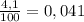 \frac{4,1}{100} =0,041