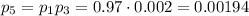 p_5=p_1p_3=0.97\cdot0.002=0.00194