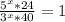 \frac{ 5^{x}*24 }{ 3^{x}*40 } =1