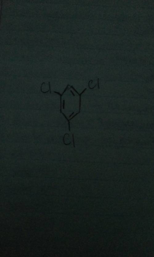 Формула вещества 2,4,6-трихлорбензен