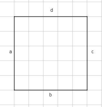 Начертите квадрат и обозначь его буквами . найди периметр и площадь прямоугольника
