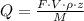 Q= \frac{F \cdot V \cdot \rho \cdot z}{M}