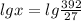 lgx=lg \frac{392}{27}