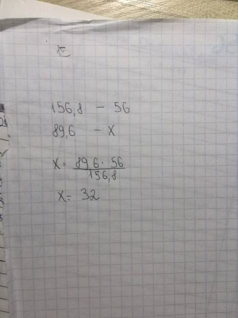 Из 156,8 м ткани сшили 56 платьев.сколько сшили платьев можно сшить из 89,6 м такой же ткани? решите