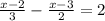 \frac{x-2}{3} - \frac{x-3}{2} =2