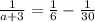 \frac{1}{a+3}=\frac{1}{6}-\frac{1}{30}