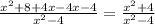 \frac{x^2+8+4x-4x-4}{x^2-4} = \frac{x^2+4}{x^2-4}