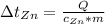 \Delta t_{Zn}= \frac{Q}{c_{Zn}*m}