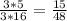 \frac{3*5}{3*16} = \frac{15}{48}