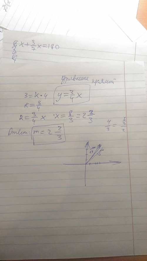 Данны векторы а=(4; 3) и b(m; 2) при каком значении m эти векторы параллельны?