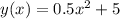 y(x)=0.5x^2+5