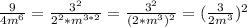 \frac{9}{4m^6}=\frac{3^2}{2^2*m^{3*2}}=\frac{3^2}{(2*m^3)^2}=(\frac{3}{2m^3})^2