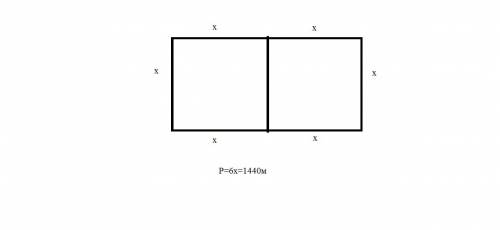 Земельный участок в форме прямоугольника имеют периметры 1440 м какова его площадь если этот участок