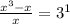 \frac{x^3-x}{x}=3^1