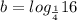 b=log_{\frac{1}{4}}16