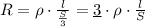 R=\rho\cdot \frac{l}{ \frac{S}{3} }=\underline{3}\cdot \rho\cdot \frac{l}{S}