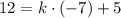 12=k\cdot(-7)+5