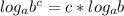 log_a b^c=c*log_a b