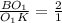 \frac{BO_1}{O_1K}= \frac{2}{1}