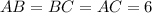 AB=BC=AC=6