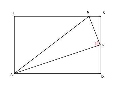 Точка n середина стороны cd прямоугольника abcd на стороне bc взяли точку m что угол anm=90градусов