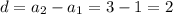 d=a_2-a_1=3-1=2