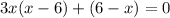 3 x(x-6)+(6-x)=0