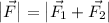 \big|\vec F\big|=\big|\vec {F_1}+\vec {F_2}\big|