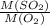 \frac{M(SO_{2} )}{M(O_{2} )}