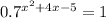 0.7^{x^2+4x-5} =1