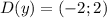 D(y)=(-2;2)