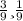 \frac{3}{9} и \frac{1}{9}