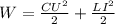 W = \frac{CU^2}{2} + \frac{LI^2}{2}