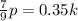 \frac{7}{9}p=0.35k