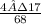 \frac{4 · 17}{68}