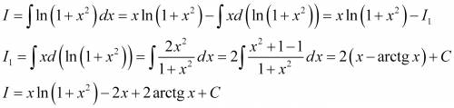 Решить 2 интеграла. интеграл (e^x*dx)/(1+e^(2x)) интеграл ln(x^2 +1)dx выручайте