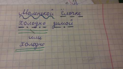 Разберите придложение по членом маленькой елочке холодно зимой