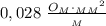 0,028 \ \frac{O_M\cdot {_M_M}^2}{_M}